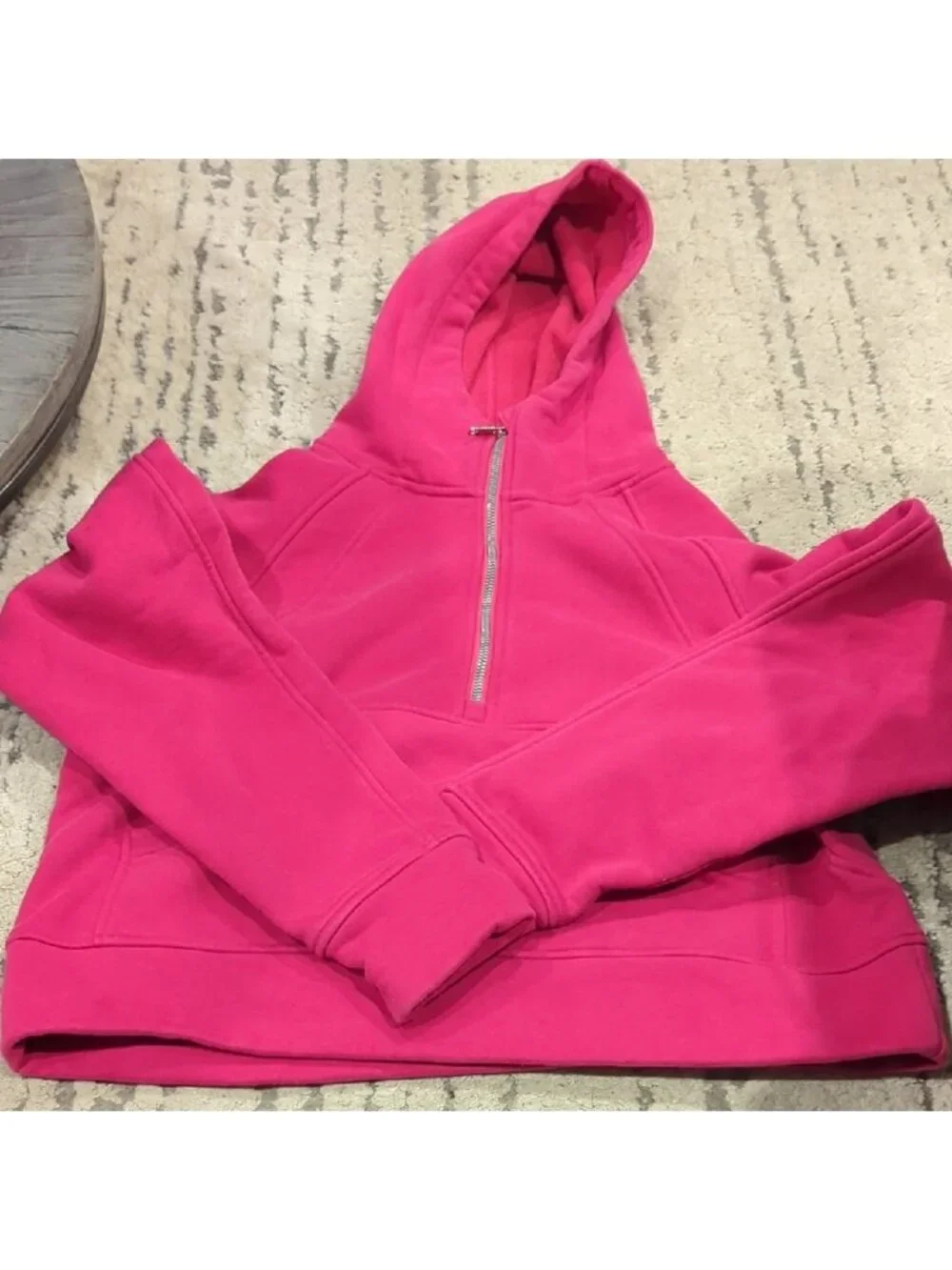 Pink half zip hoodie